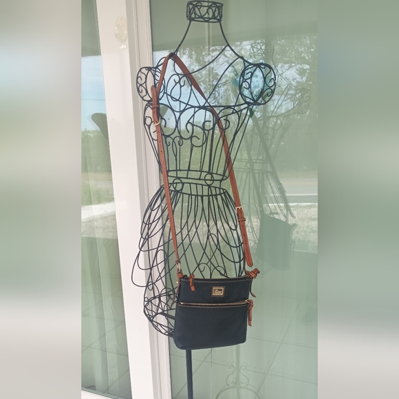 Dooney & Bourke Black Crossbody Bag with Tan Accents - Picture 12 of 14